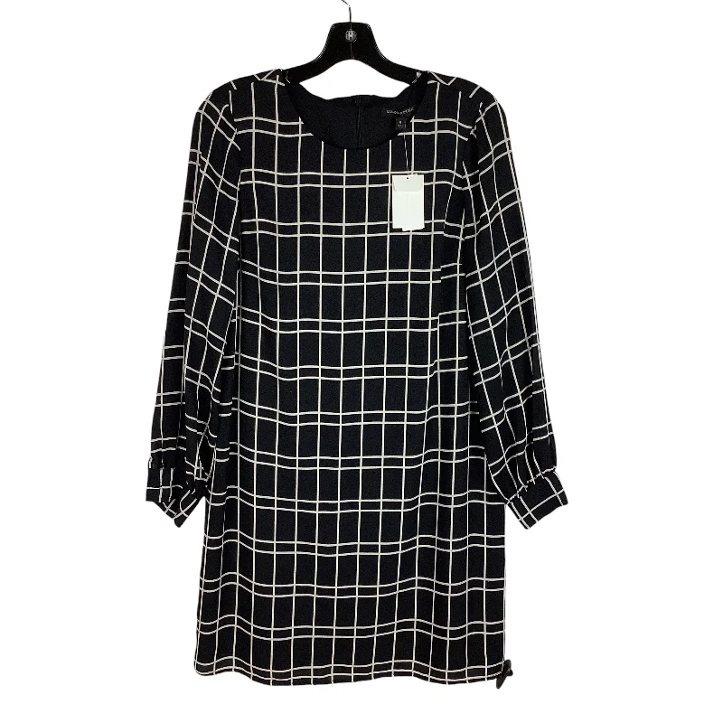 Dress Casual Midi By Banana Republic O In Black White, Size: 8 Elegant V-Neck Midi Dress