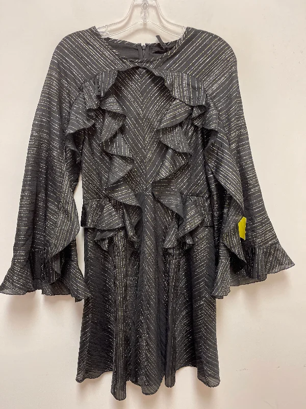 Dress Casual Midi By Bcbgmaxazria In Black & Gold, Size: Xs Stylish Long Sleeve Floral Midi Dress Dress Casual Midi By Bcbgmaxazria In Black & Gold, Size: Xs Stylish Long Sleeve Floral Midi Dress