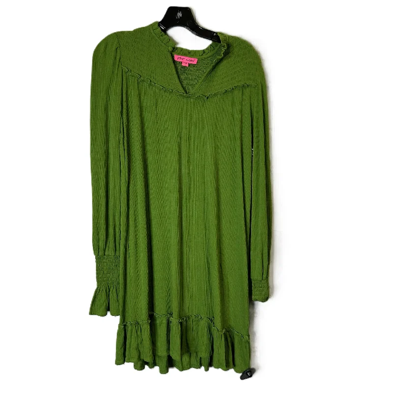 Dress Casual Midi By Betsey Johnson In Green, Size: S Elegant Pleated Sleeve Midi Dress Dress Casual Midi By Betsey Johnson In Green, Size: S Elegant Pleated Sleeve Midi Dress