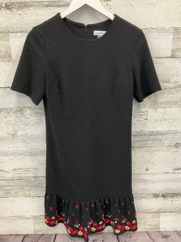 Dress Casual Midi By Calvin Klein In Black, Size: Xs Elegant Velvet Midi Dress