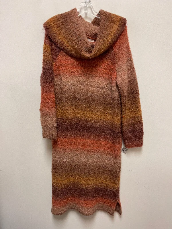 Dress Casual Midi By Caslon In Brown, Size: Xl Cozy Ribbed Knit Midi Dress