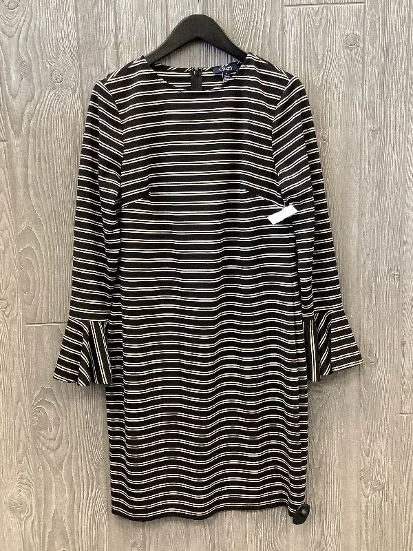 Dress Casual Midi By Chaps In Black & White, Size: L Trendy Smocked Waist Midi Dress