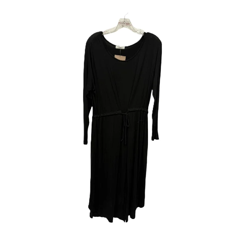 Dress Casual Midi By Cherish In Black, Size: S Elegant Floral Midi Dress