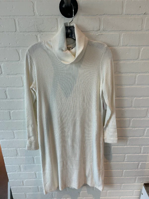 Dress Casual Midi By Club Monaco In Cream, Size: S Trendy Flared Sleeve Midi Dress