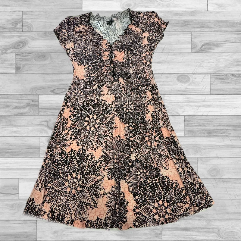 Dress Casual Midi By Connected Apparel In Black & Pink, Size: 14 Elegant Sleeveless Midi Dress