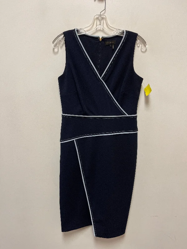 Dress Casual Midi By Donna Karan In Navy, Size: S Comfortable Ribbed Midi Dress
