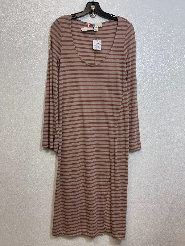 Dress Casual Midi By Free People In Striped, Size: Xs Fashionable Pencil Midi Dress