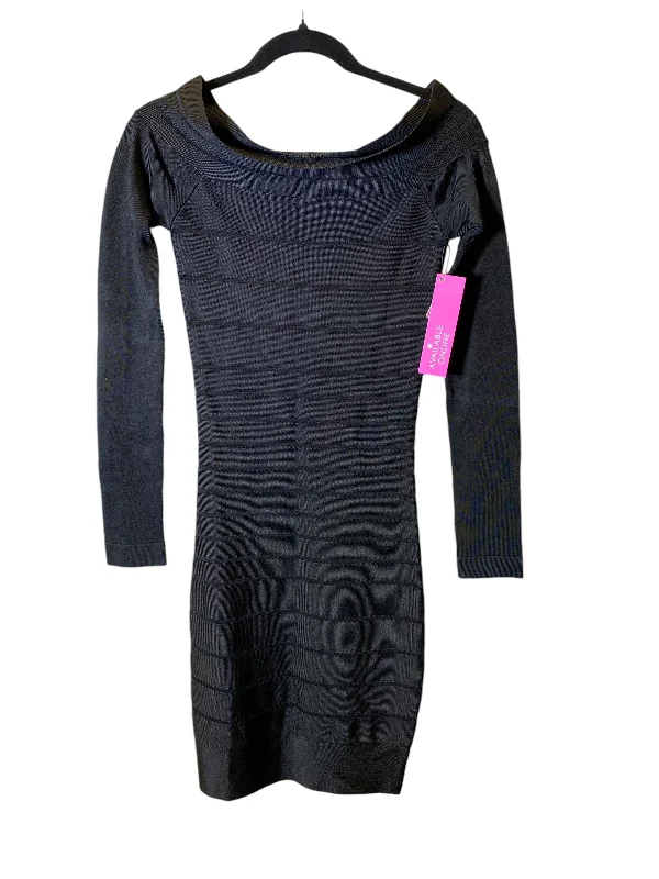 Dress Casual Midi By French Connection In Black, Size: Xs Comfortable Knitwear Midi Dress