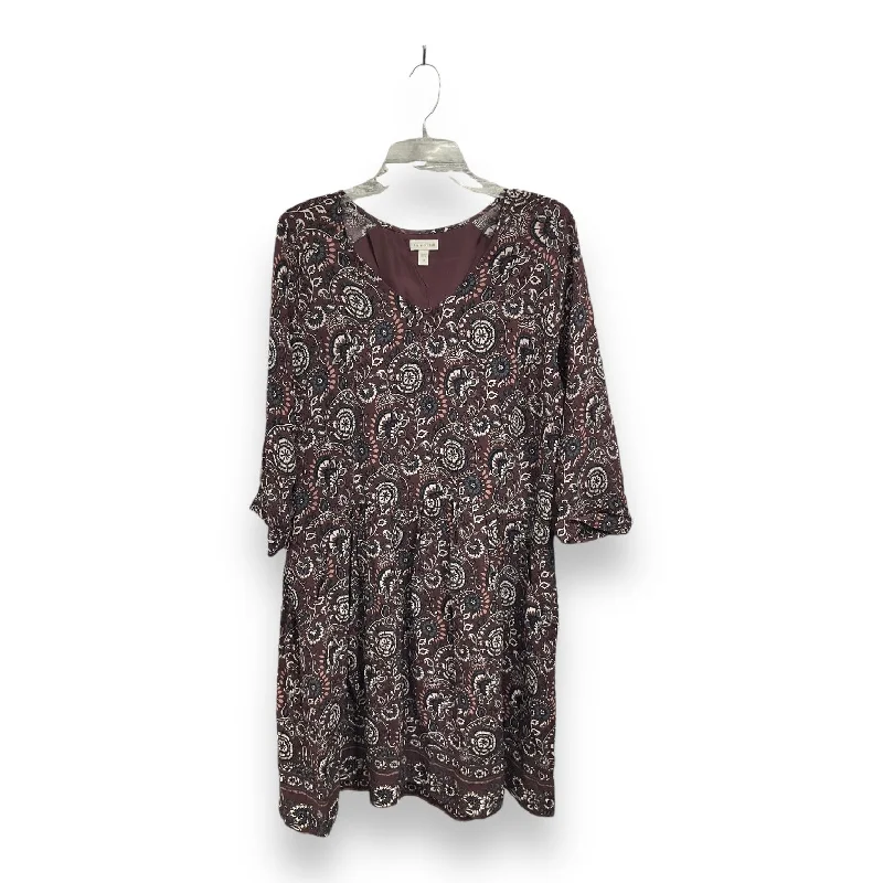 Dress Casual Midi By Garnet Hill In Purple, Size: L Comfortable Denim Midi Dress