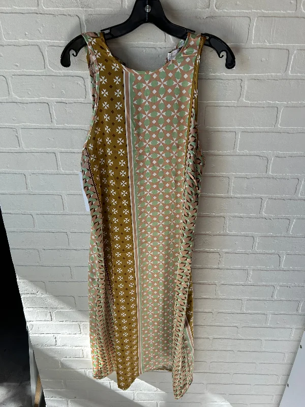 Dress Casual Midi By House Of Harlow In Green & Tan, Size: L Cozy Knit Midi Dress