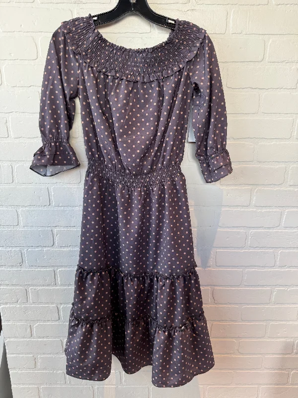 Dress Casual Midi By Joa In Purple, Size: S Fashionable A-Line Midi Dress