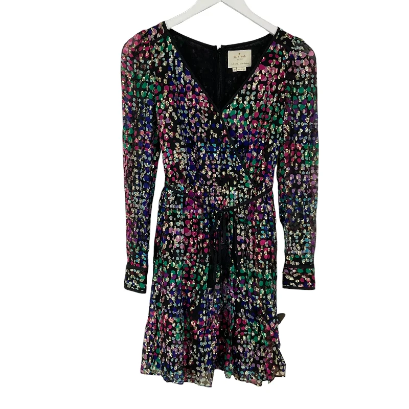 Dress Casual Midi By Kate Spade In Multi-colored, Size: 0 Elegant Satin Button Midi Dress