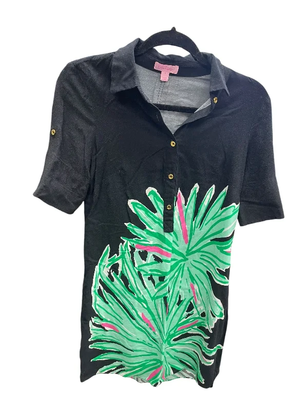 Dress Casual Midi By Lilly Pulitzer In Black, Size: S Elegant Satin Midi Dress