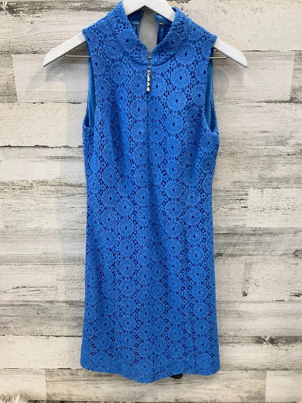 Dress Casual Midi By Lilly Pulitzer In Blue, Size: Xs Fashionable Polka Dot Midi Dress Dress Casual Midi By Lilly Pulitzer In Blue, Size: Xs Fashionable Polka Dot Midi Dress