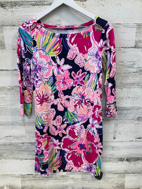 Dress Casual Midi By Lilly Pulitzer In Multi-colored, Size: S Chic Lace Detail Midi Dress Dress Casual Midi By Lilly Pulitzer In Multi-colored, Size: S Chic Lace Detail Midi Dress