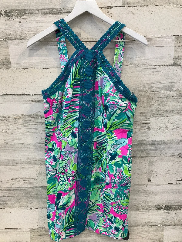 Dress Casual Midi By Lilly Pulitzer In Teal, Size: S Comfortable Denim Midi Dress