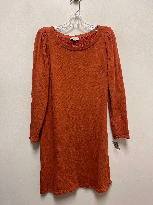 Dress Casual Midi By Loft In Orange, Size: S Stylish Animal Print Midi Dress