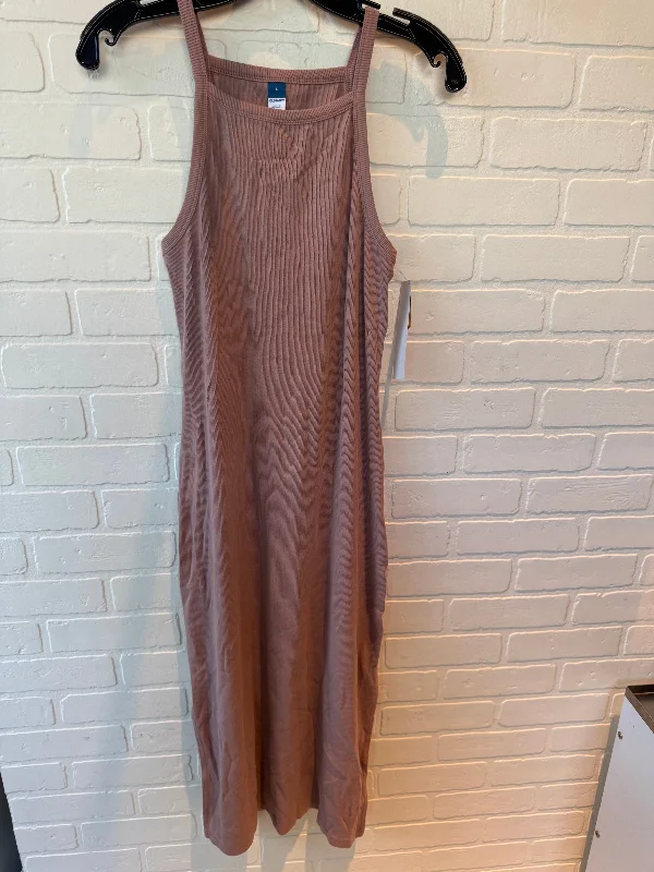 Dress Casual Midi By Old Navy In Pink, Size: L Stylish Pleated Skirt Midi Dress