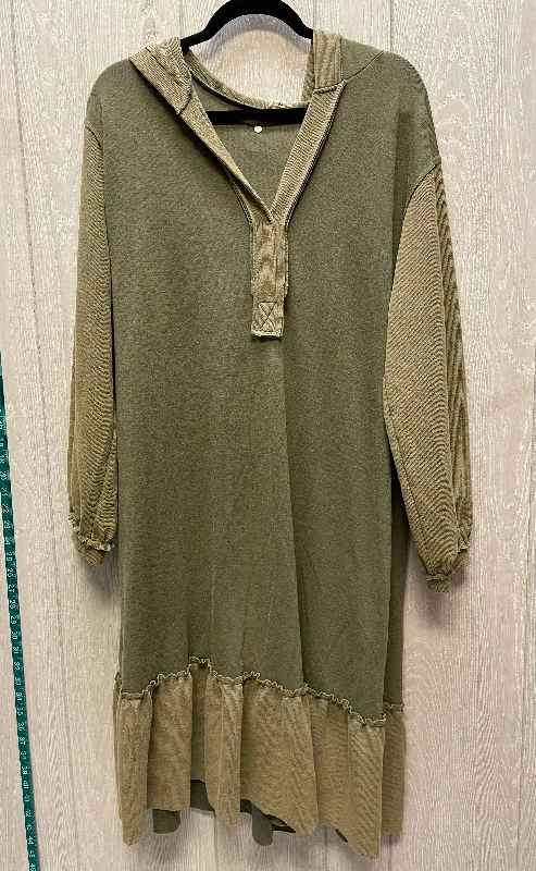 Dress Casual Midi By Pol In Green, Size: M Comfortable Stretch Midi Dress