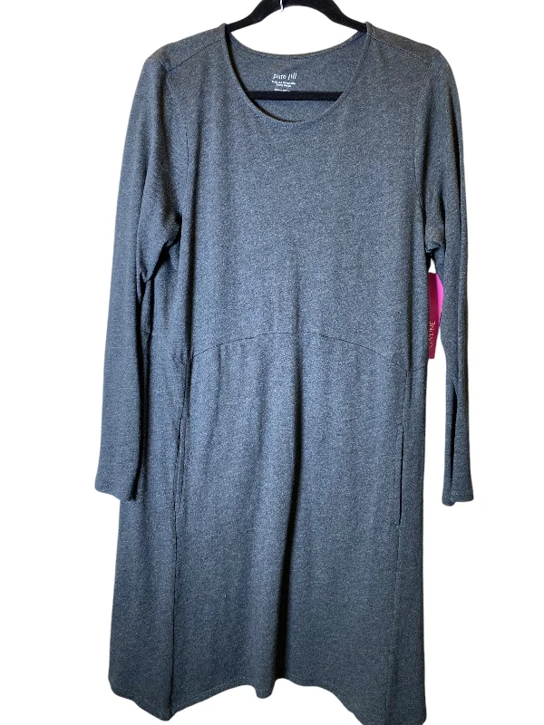 Dress Casual Midi By Pure Jill In Green, Size: M Stylish Midi Dress with Cuffs