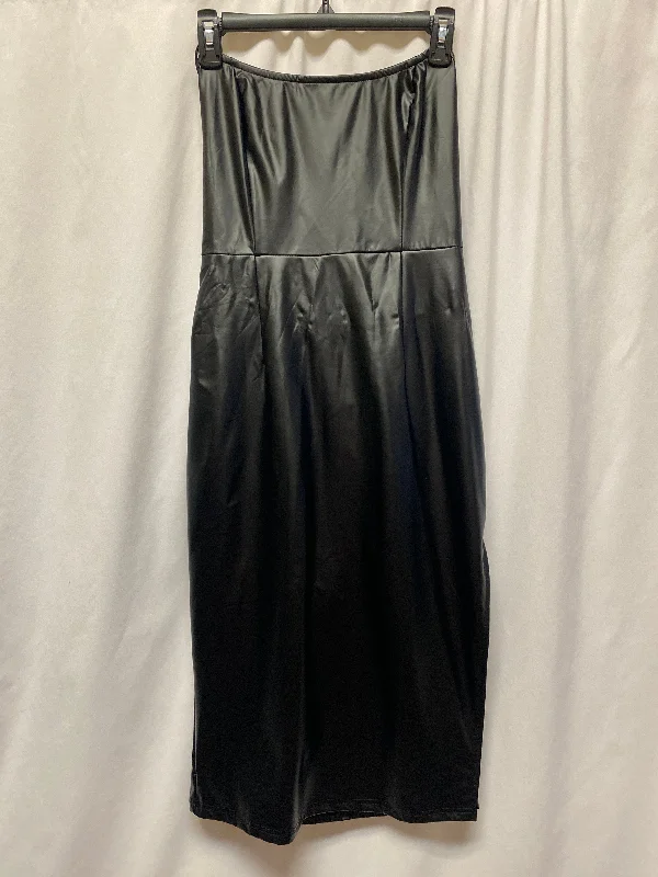 Dress Casual Midi By Shein In Black, Size: L Comfortable Geometric Print Midi Dress