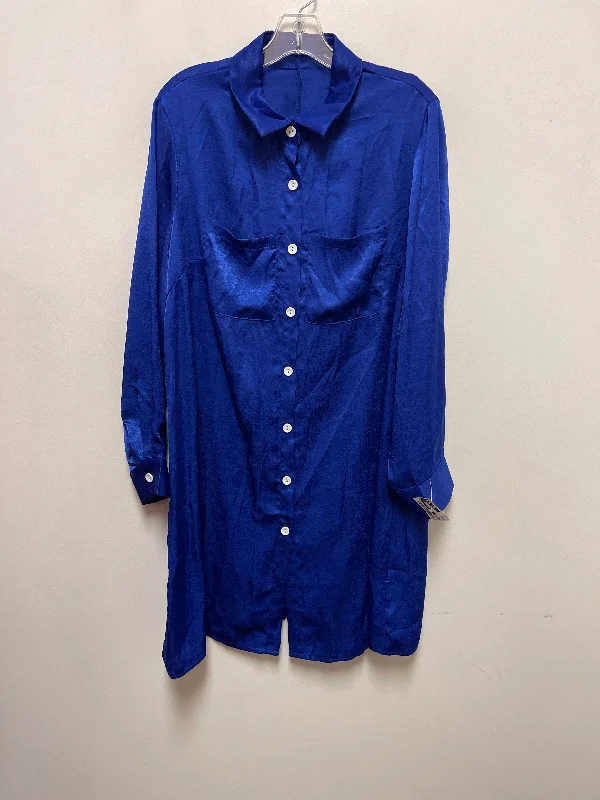 Dress Casual Midi By Shein In Blue, Size: Xl Classic Black Midi Dress