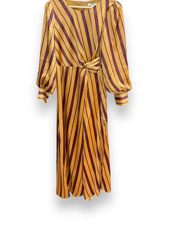 Dress Casual Midi By Skies Are Blue In Striped Pattern, Size: S Chic Off-Shoulder Midi Dress Dress Casual Midi By Skies Are Blue In Striped Pattern, Size: S Chic Off-Shoulder Midi Dress