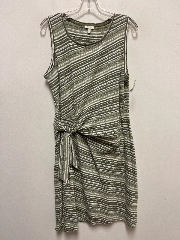 Dress Casual Midi By Talbots In Green & White, Size: L Chic Lace Detail Midi Dress