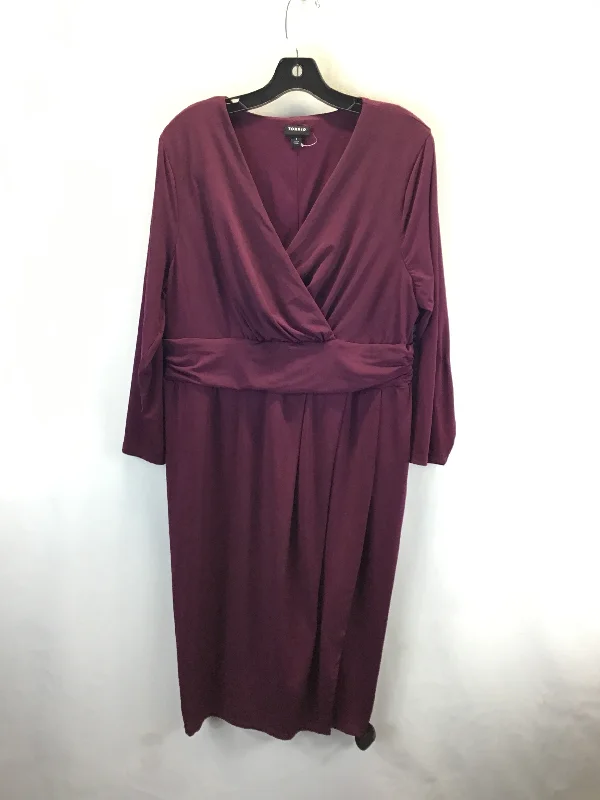Dress Casual Midi By Torrid In Purple, Size: 1 Chic Off-Shoulder Midi Dress