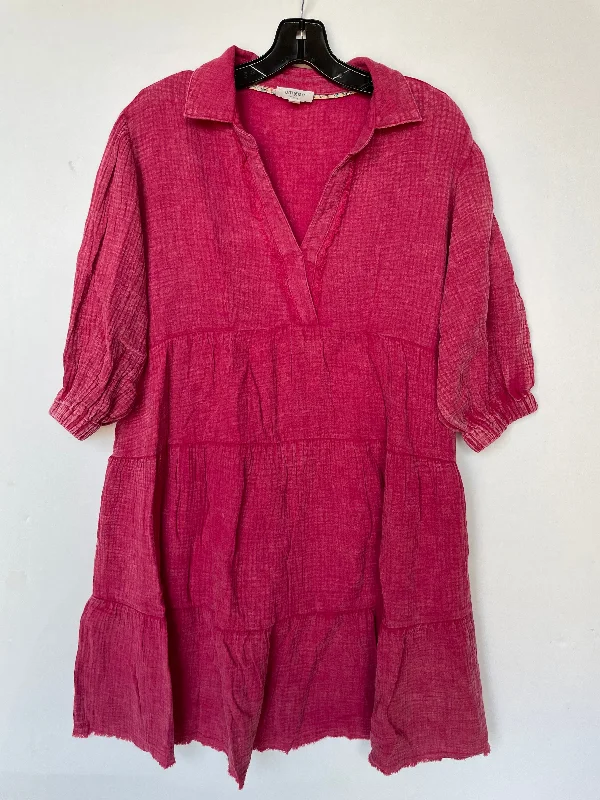 Dress Casual Midi By Umgee In Red, Size: S Stylish Off-Shoulder Ruffle Dress