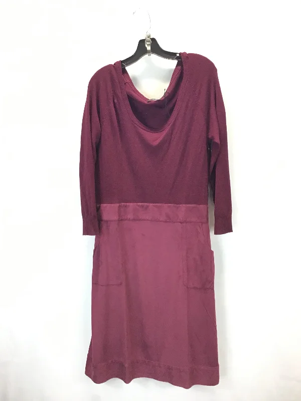 Dress Casual Midi By Vertigo In Red, Size: L Trendy Bodycon Midi Dress