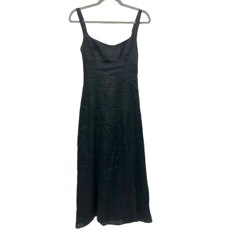Dress Casual Midi By Zara In Black, Size: Xs Elegant Faux Wrap Midi Dress