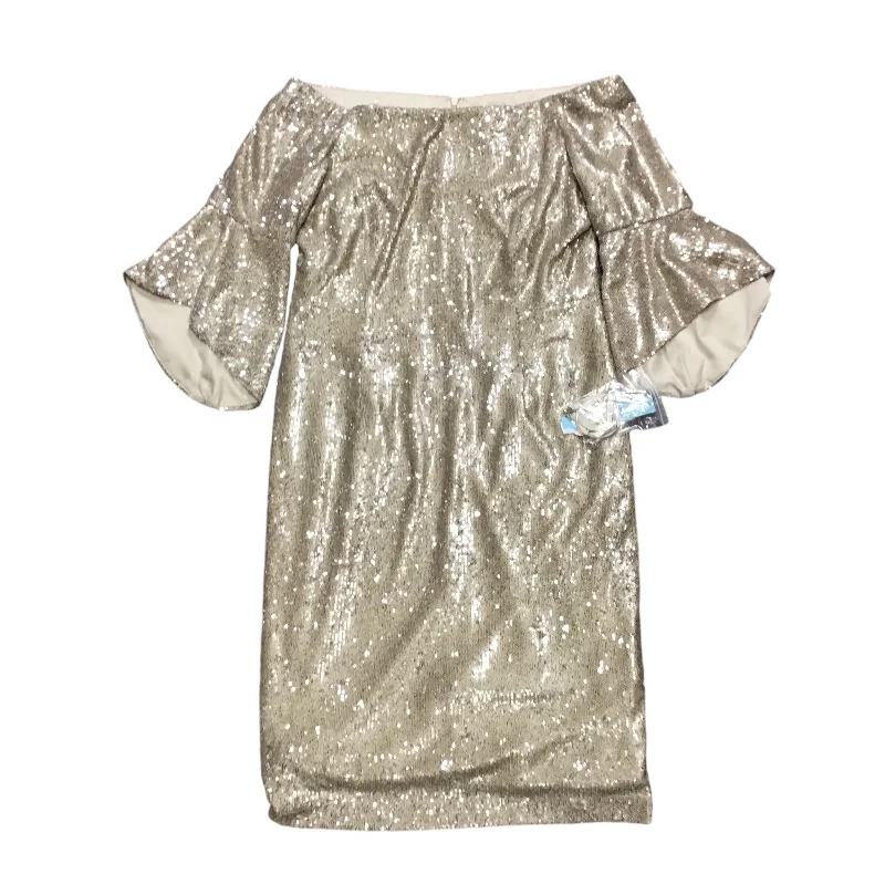 Dress Party Midi By Antonio Melani In Gold, Size: 10 Cozy Knit Midi Dress