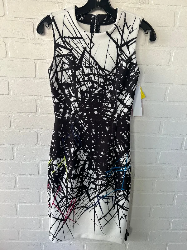 Dress Party Midi By Cma In Black & White, Size: Xs Comfortable Floral Print Midi Dress