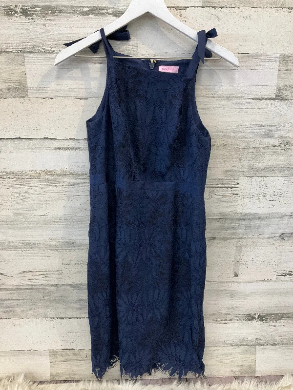 Dress Party Midi By Lilly Pulitzer In Navy, Size: S Fashionable Floral Embroidery Midi Dress Dress Party Midi By Lilly Pulitzer In Navy, Size: S Fashionable Floral Embroidery Midi Dress