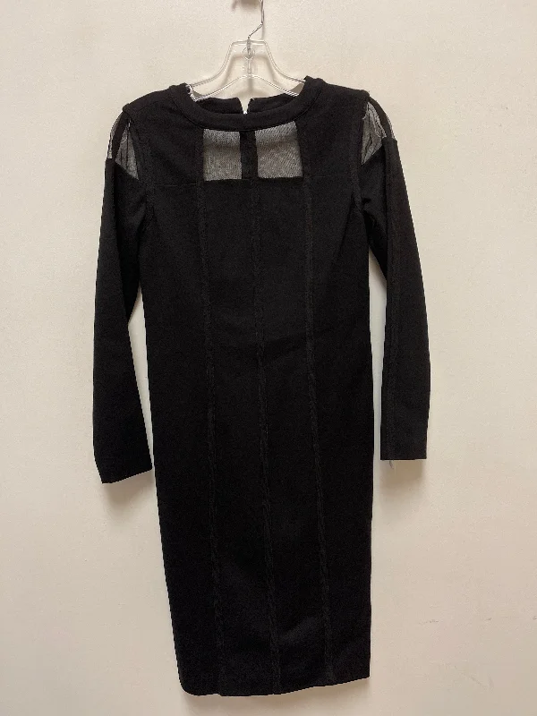 Dress Party Midi By Lisa Rinna In Black, Size: S Trendy Knit Midi Dress
