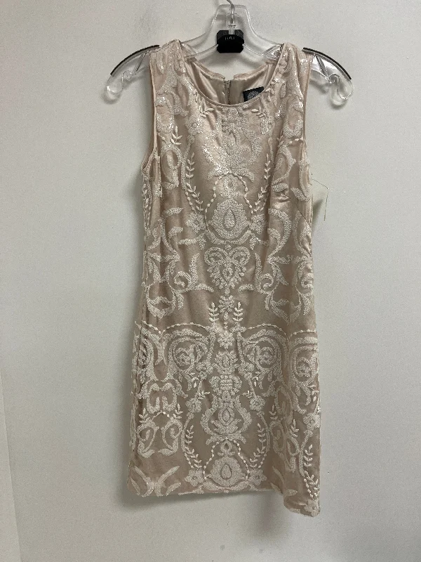 Dress Party Midi By Vince Camuto In Cream, Size: Xs Trendy Midi Dress with Belt