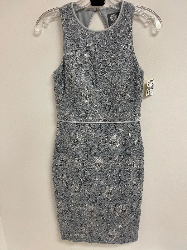Dress Party Midi By Vince Camuto In Silver, Size: Xs Comfortable Denim Midi Dress