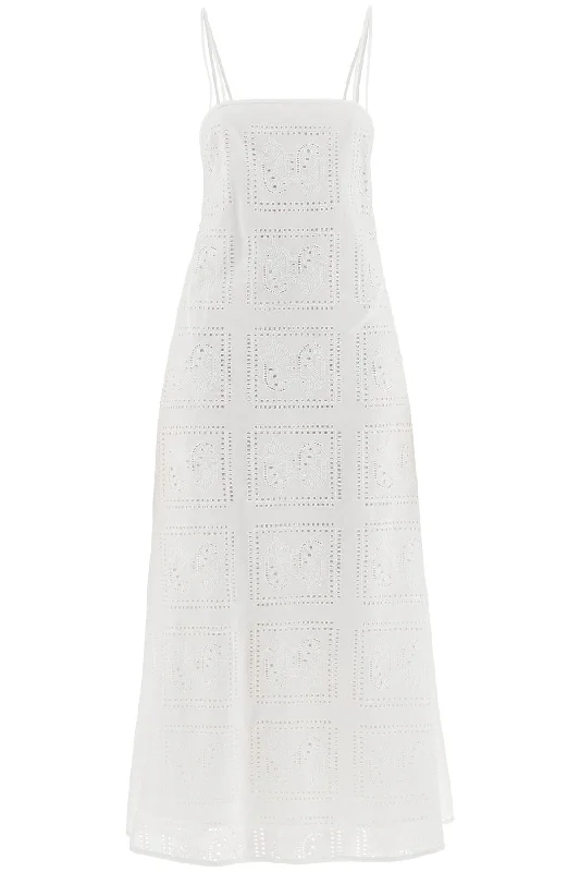 midi lace dress in seven 160091 WHITE Trendy Fit-and-Flare Midi Dress