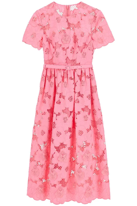 midi lace dress in seven PF24 089MA P PINK Fashionable Pleated Midi Dress
