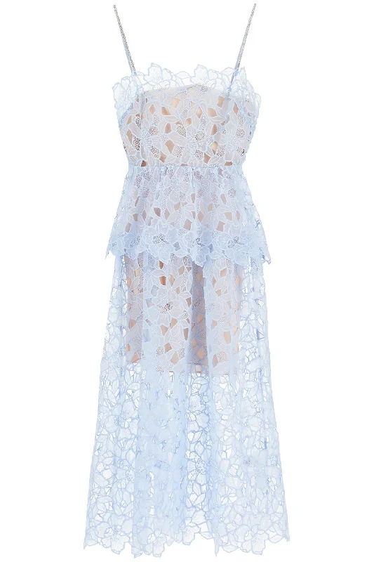 midi organza dress in PF24 034M BL BLUE Trendy Ruffle Hem Midi Dress