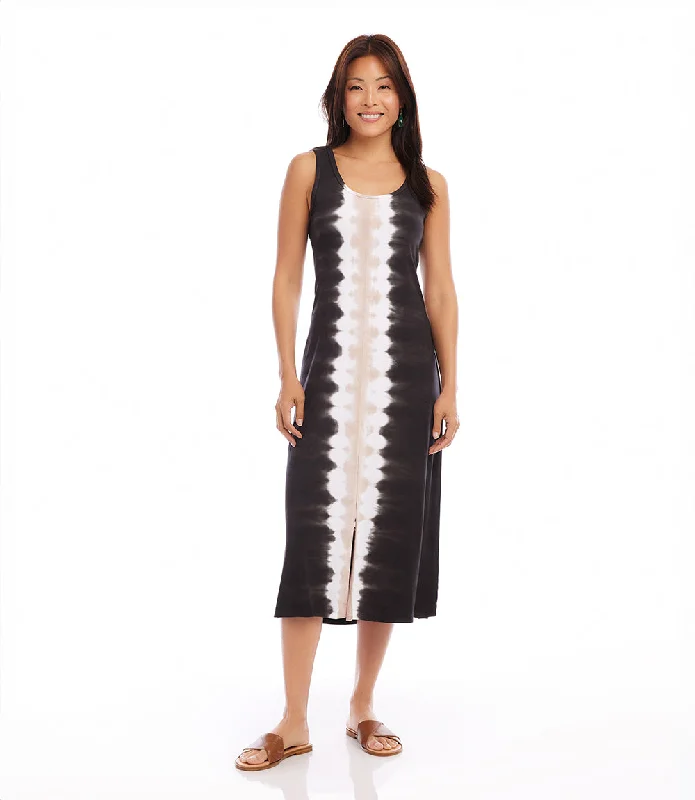 Petite Size Midi Tie Dye Dress Fashionable Chiffon Midi Dress