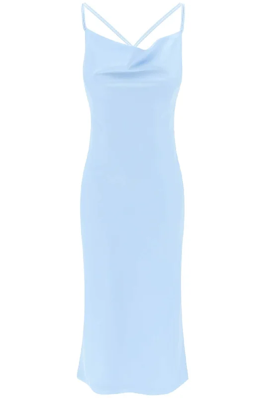 satin midi slip dress for a 1122971996 Placid Blue Fashionable High-Low Midi Dress
