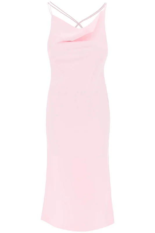 satin midi slip dress for a 112297345 Blushing Bride Cozy Wide Strap Midi Dress