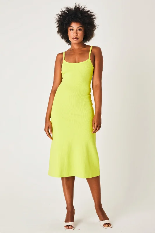 SUMMI SUMMI Womens Midi A-Line Dress Splice Comfortable Adjustable Strap Midi Dress
