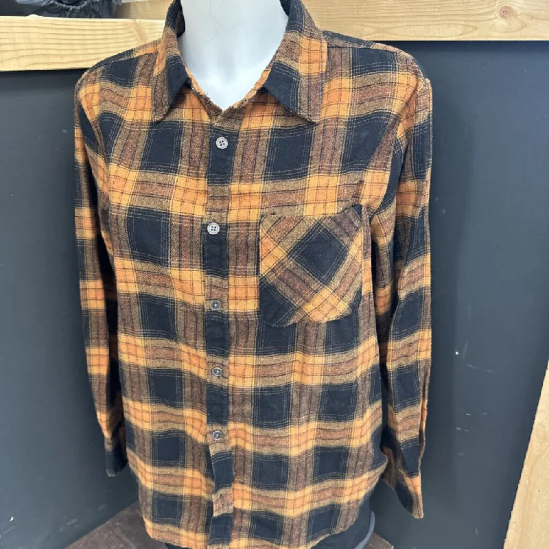 Tattoo - Flannel Womens Shirt : Black/Orange-women-MD-- Graphic T-Shirt Round Neck Polyester Tattoo - Flannel Womens Shirt : Black/Orange-women-MD-- Graphic T-Shirt Round Neck Polyester