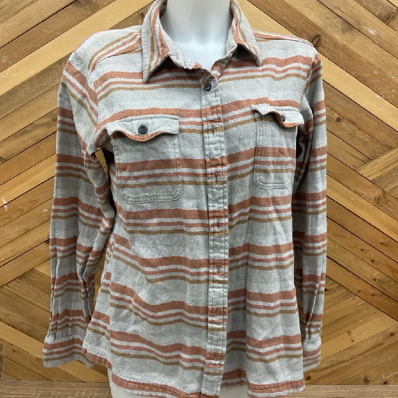 Patagonia - Button up Shirt - MSRP $109: Orange/Beige-women-12-- Casual Formal Business Patagonia - Button up Shirt - MSRP $109: Orange/Beige-women-12-- Casual Formal Business