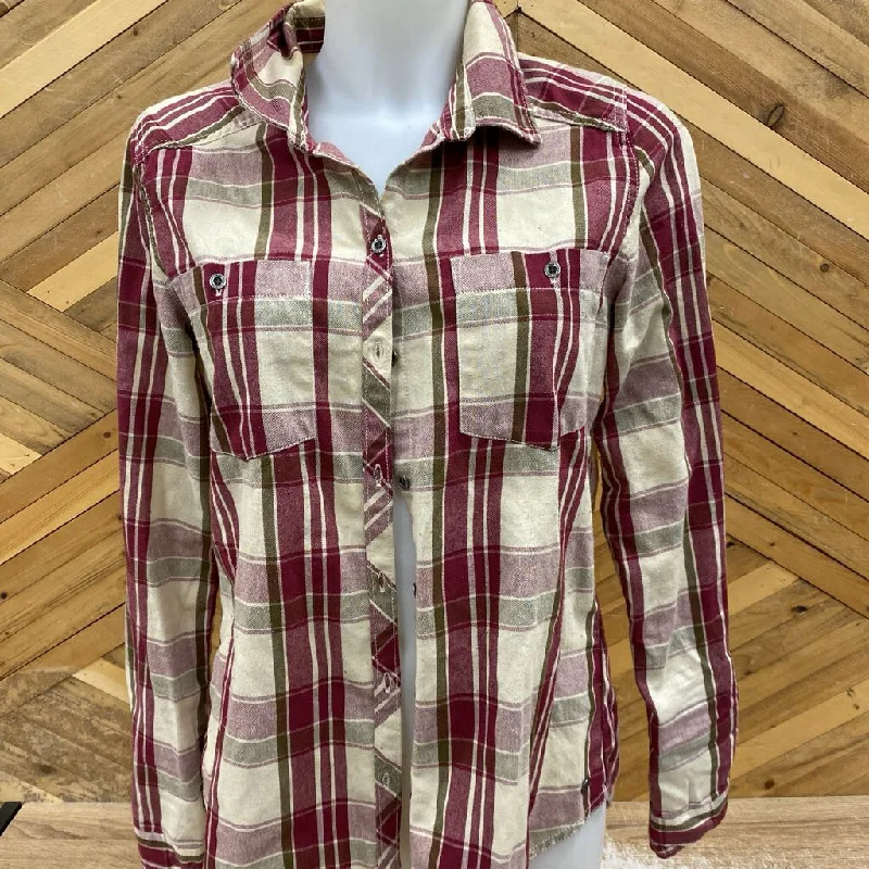 Roxy - Women's Flannel Shirt - MSRP $75: Pink/Cream/Green-women-MD-- Anti-Pilling Machine Wash Handmade Roxy - Women's Flannel Shirt - MSRP $75: Pink/Cream/Green-women-MD-- Anti-Pilling Machine Wash Handmade