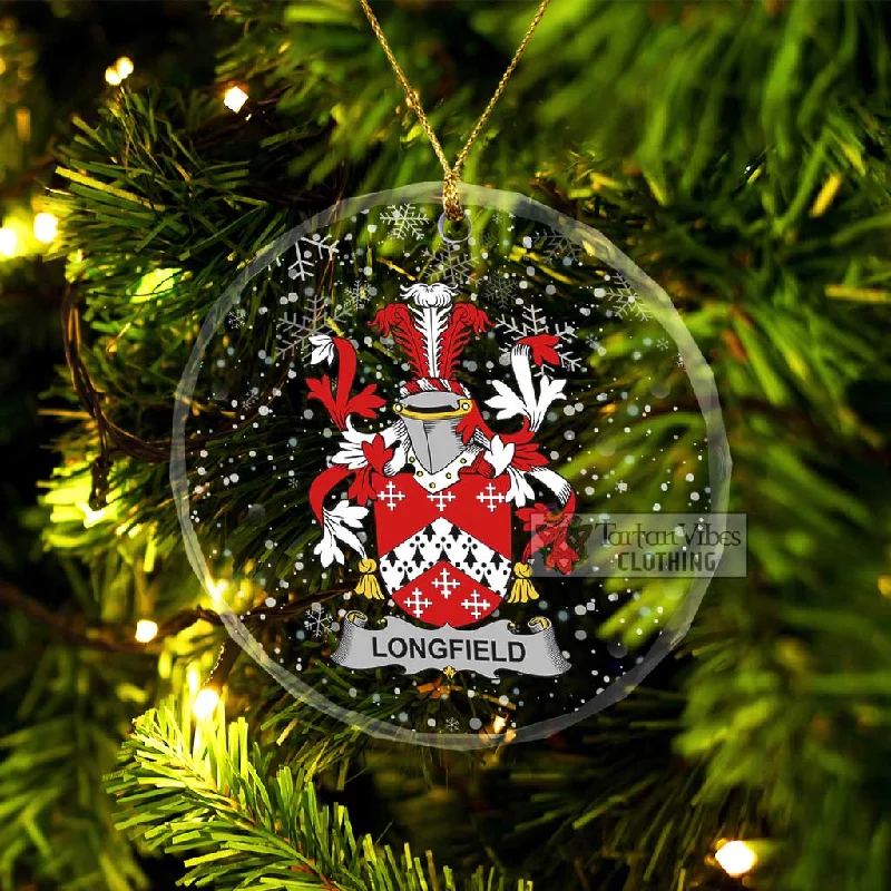 Longfield Irish Clan Christmas Glass Ornament with Coat of Arms Parka Down Jacket Wool Coat Longfield Irish Clan Christmas Glass Ornament with Coat of Arms Parka Down Jacket Wool Coat