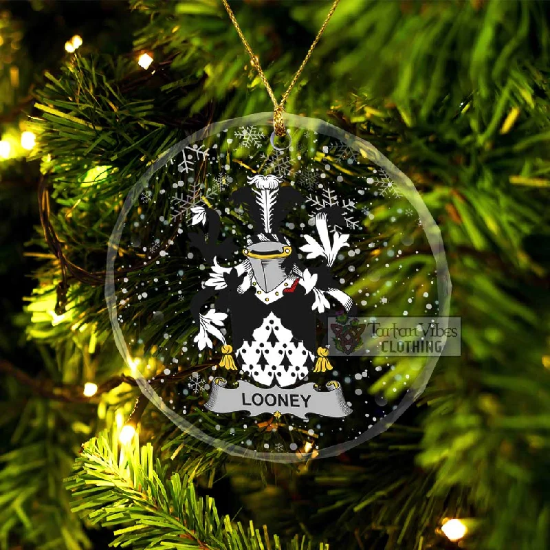 Looney Irish Clan Christmas Glass Ornament with Coat of Arms Coat Overcoat Trench Coat Looney Irish Clan Christmas Glass Ornament with Coat of Arms Coat Overcoat Trench Coat